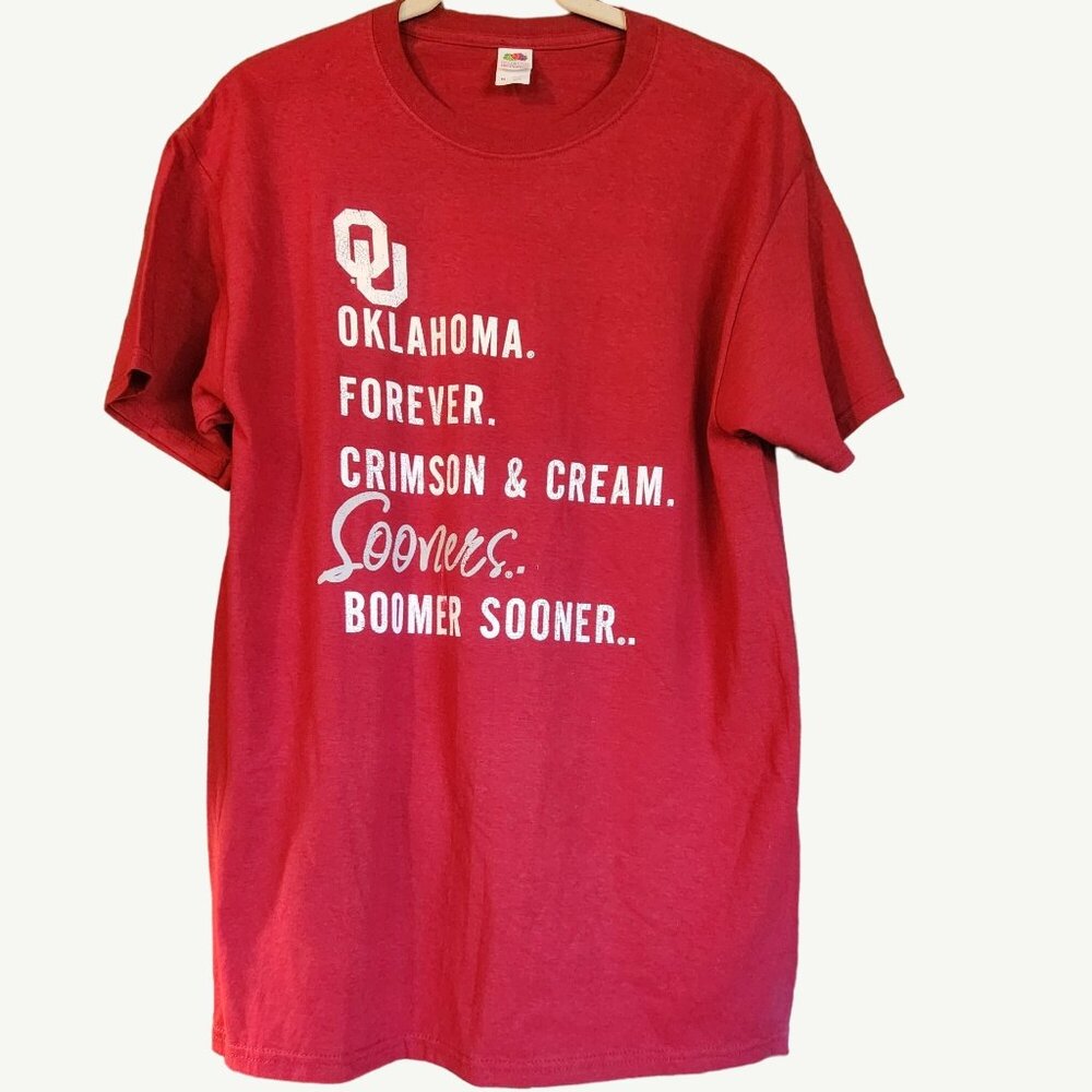 Sooners Short Sleeve Tee Fruit of the Loom Size M